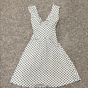 Anthropologie Polka Dot Open Back Dress